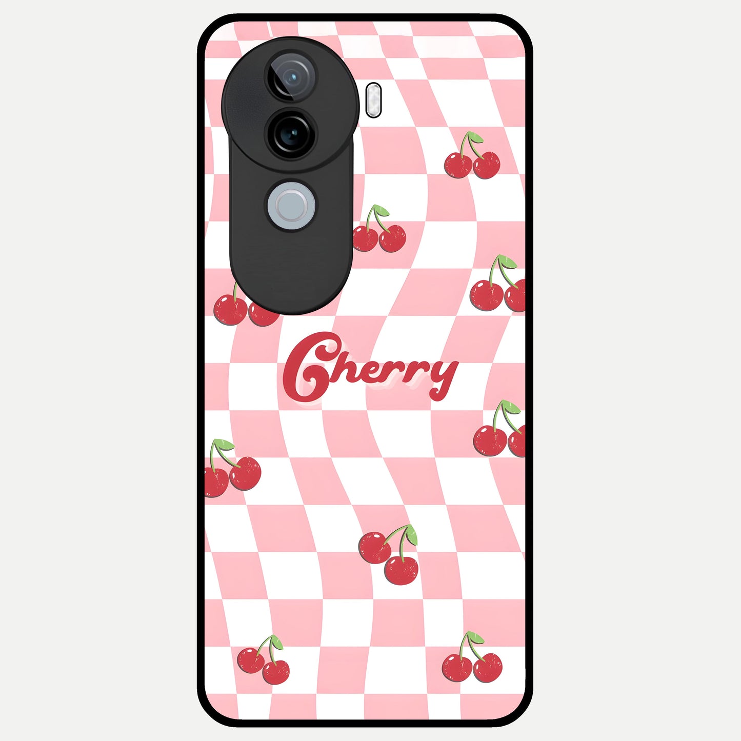  Sweet Cherry Vibes Glass Case for iQOO Z9s back cover – full design glossy printed glass finish