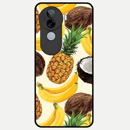  Tropical Fruit Mood Glass Case for iQOO Z9s back cover – full design glossy printed glass finish