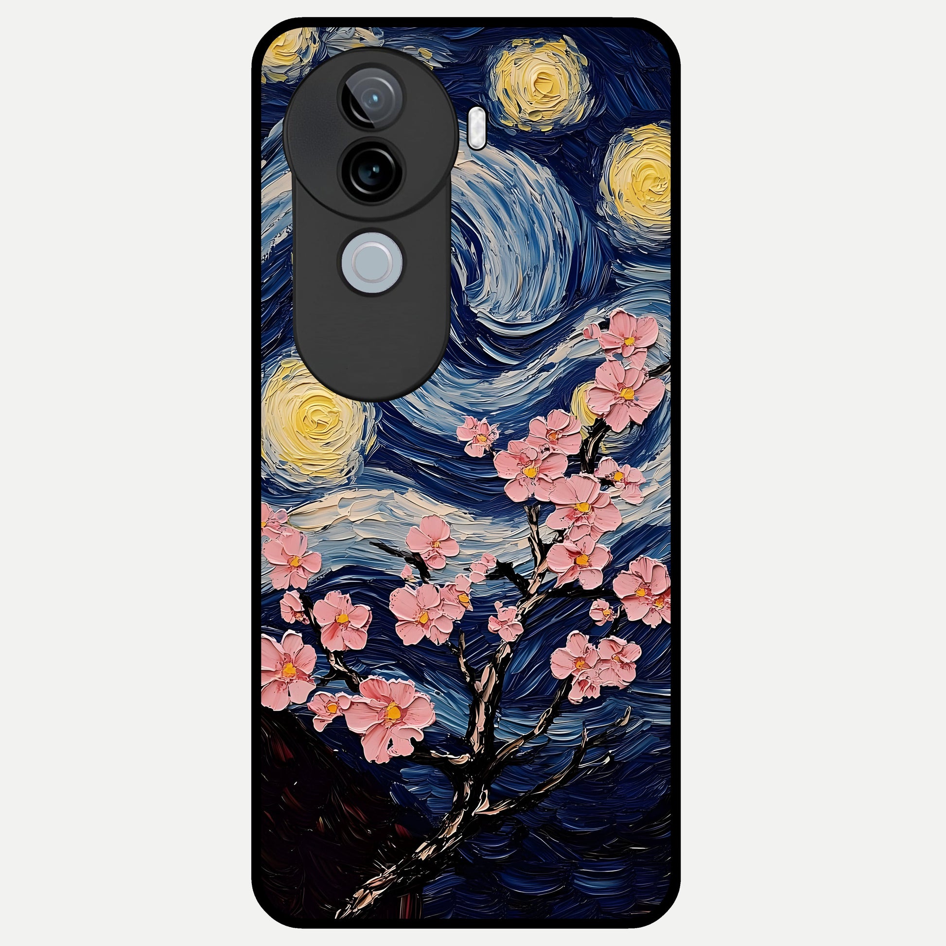  Van Gogh Scenery Glass Case for iQOO Z9s back cover – full design glossy printed glass finish