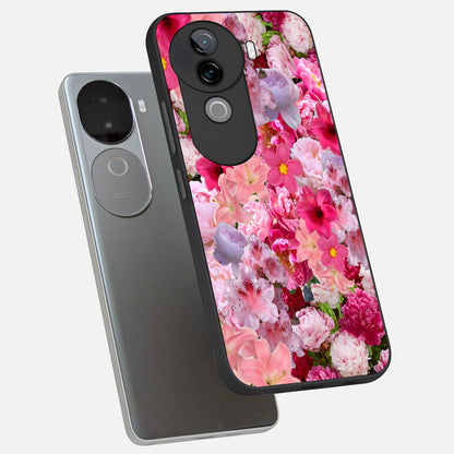  Bloom Crush Fantasy phone case for iQOO Z9s showing premium glass back cover with detailed artwork