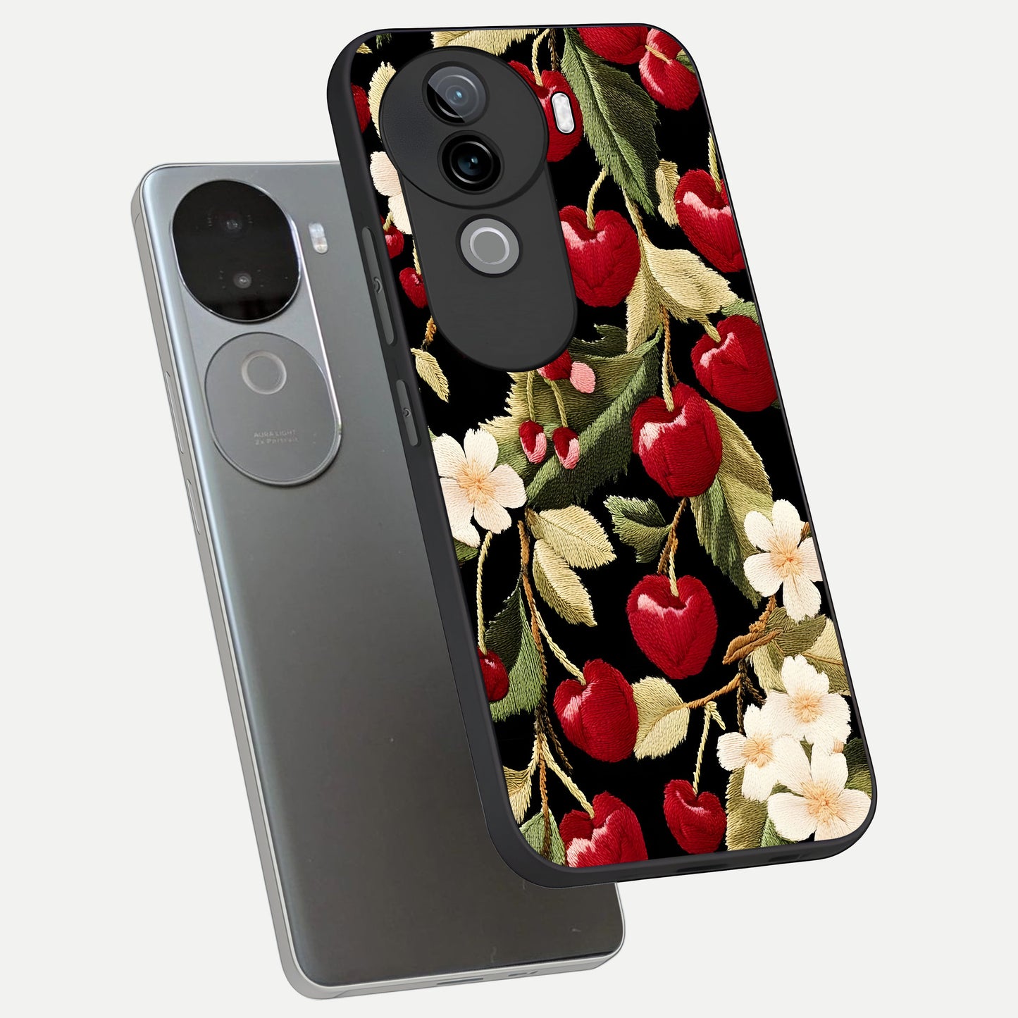  Blooming Spendor Bird phone case for iQOO Z9s showing premium glass back cover with detailed artwork