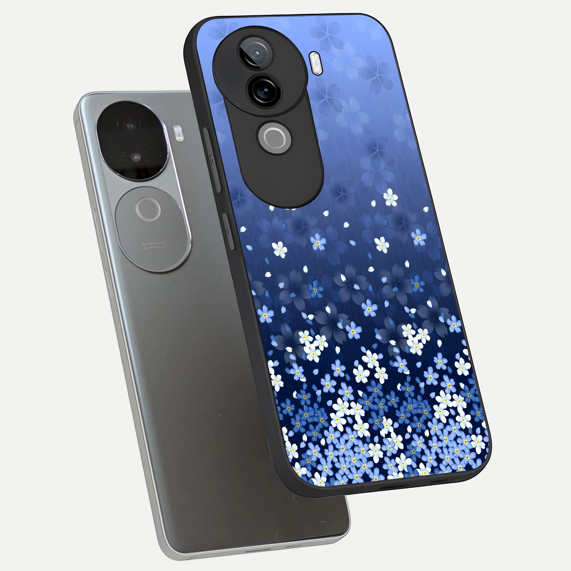  Blue Starry phone case for iQOO Z9s showing premium glass back cover with detailed artwork