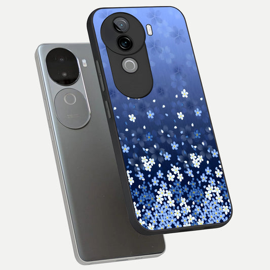  Blue Starry phone case for iQOO Z9s showing premium glass back cover with detailed artwork