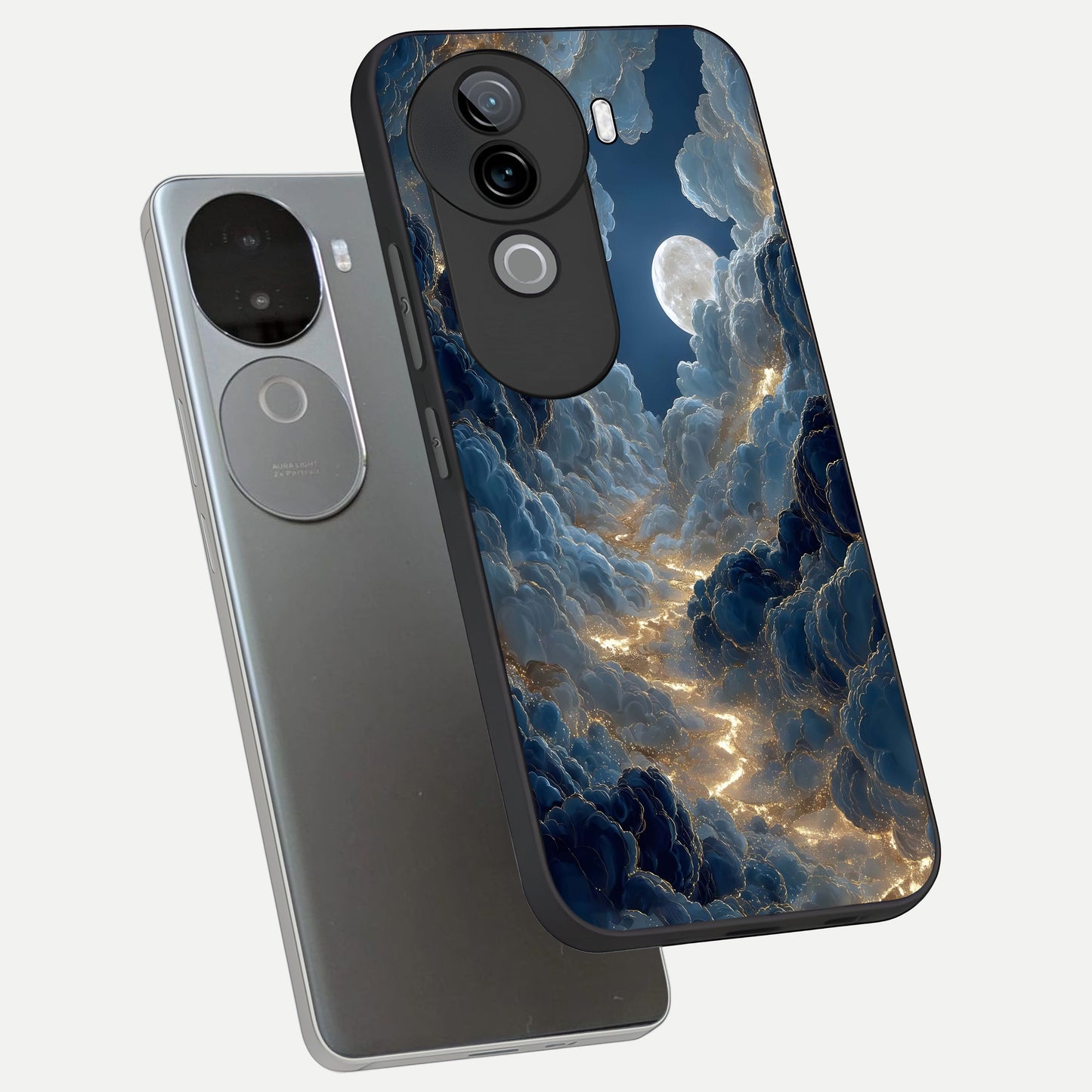  Celestial Cloud Road phone case for iQOO Z9s showing premium glass back cover with detailed artwork