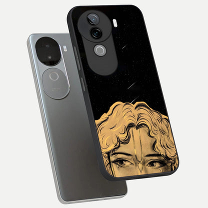  Celestial Gods Plan phone case for iQOO Z9s showing premium glass back cover with detailed artwork