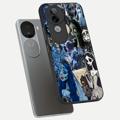  Corpse Bride Posters phone case for iQOO Z9s showing premium glass back cover with detailed artwork
