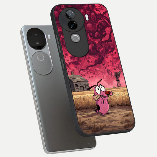  Courage Under Sky phone case for iQOO Z9s showing premium glass back cover with detailed artwork
