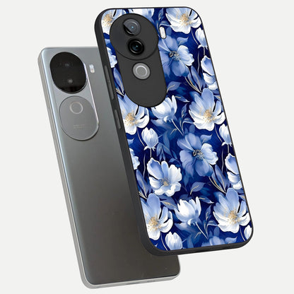  Cute Floral Patterns phone case for iQOO Z9s showing premium glass back cover with detailed artwork