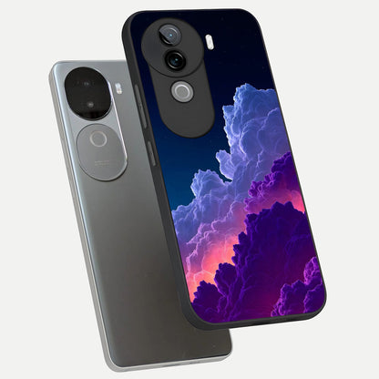  Dreamy Cloud Skies phone case for iQOO Z9s showing premium glass back cover with detailed artwork