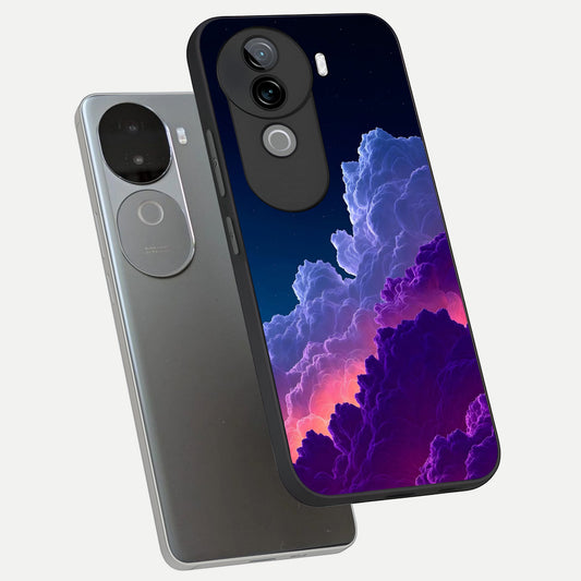  Dreamy Cloud Skies phone case for iQOO Z9s showing premium glass back cover with detailed artwork