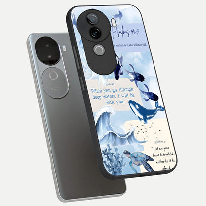  Faithful Ocean Promise phone case for iQOO Z9s showing premium glass back cover with detailed artwork