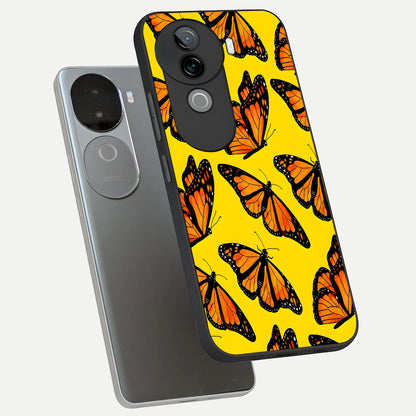  Golden Wing Flight phone case for iQOO Z9s showing premium glass back cover with detailed artwork