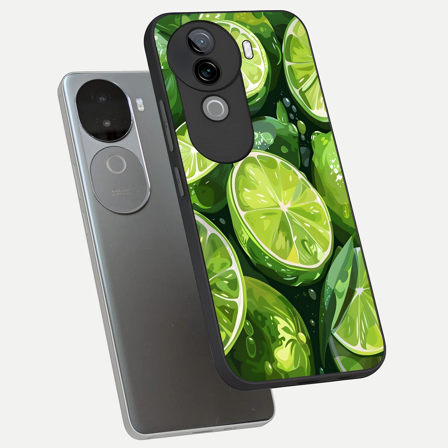  Green Kawasaki phone case for iQOO Z9s showing premium glass back cover with detailed artwork
