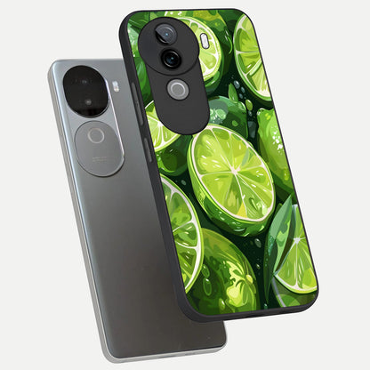  Green Kawasaki phone case for iQOO Z9s showing premium glass back cover with detailed artwork