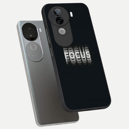  Mono Focus Vision phone case for iQOO Z9s showing premium glass back cover with detailed artwork