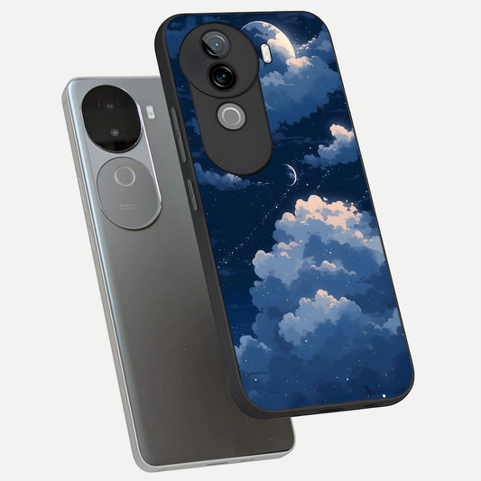  Moon Dream Haze phone case for iQOO Z9s showing premium glass back cover with detailed artwork