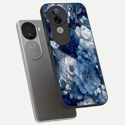  Royal Bloom Garden phone case for iQOO Z9s showing premium glass back cover with detailed artwork