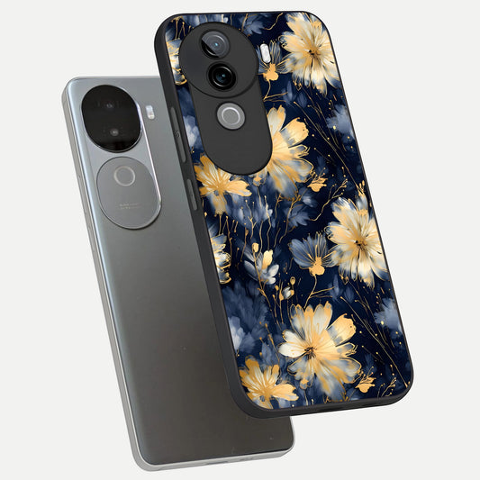 Royal Petal Dream phone case for iQOO Z9s showing premium glass back cover with detailed artwork