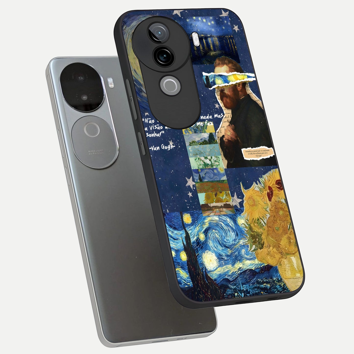  Starry Dream Vision phone case for iQOO Z9s showing premium glass back cover with detailed artwork