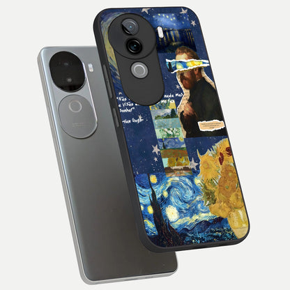  Starry Dream Vision phone case for iQOO Z9s showing premium glass back cover with detailed artwork