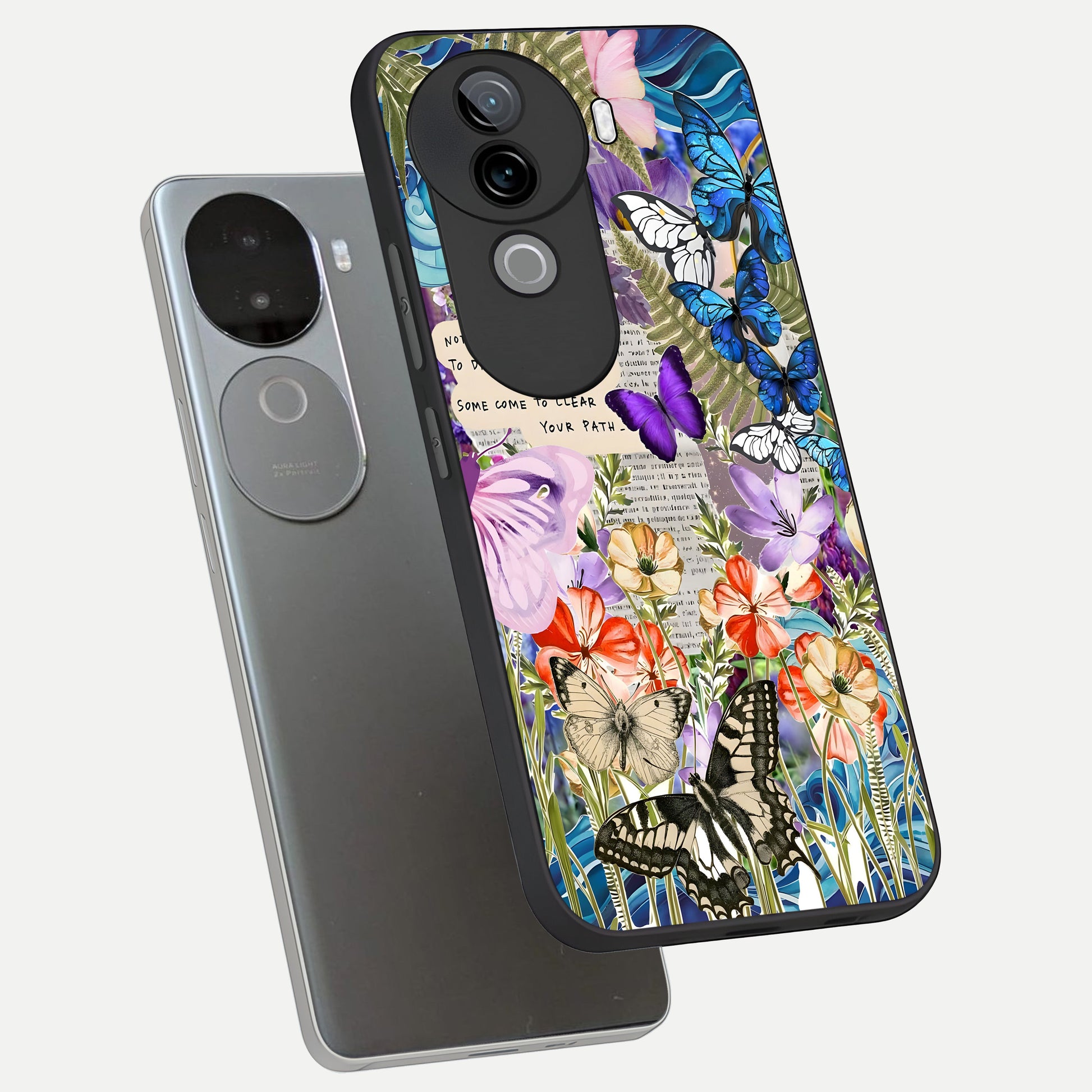  Storm Path Bloom phone case for iQOO Z9s showing premium glass back cover with detailed artwork