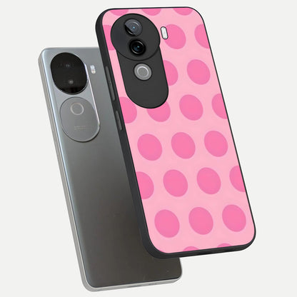  Sweet Dot Dreams phone case for iQOO Z9s showing premium glass back cover with detailed artwork