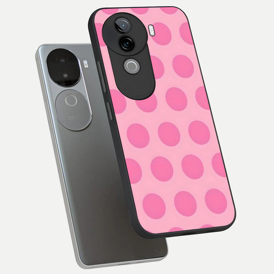  Sweet Dot Dreams phone case for iQOO Z9s showing premium glass back cover with detailed artwork