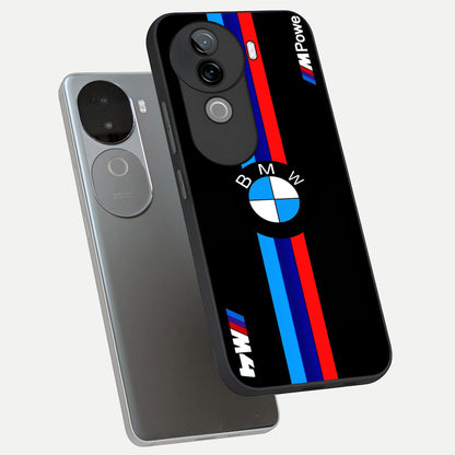  Turbo BMW Beast phone case for iQOO Z9s showing premium glass back cover with detailed artwork