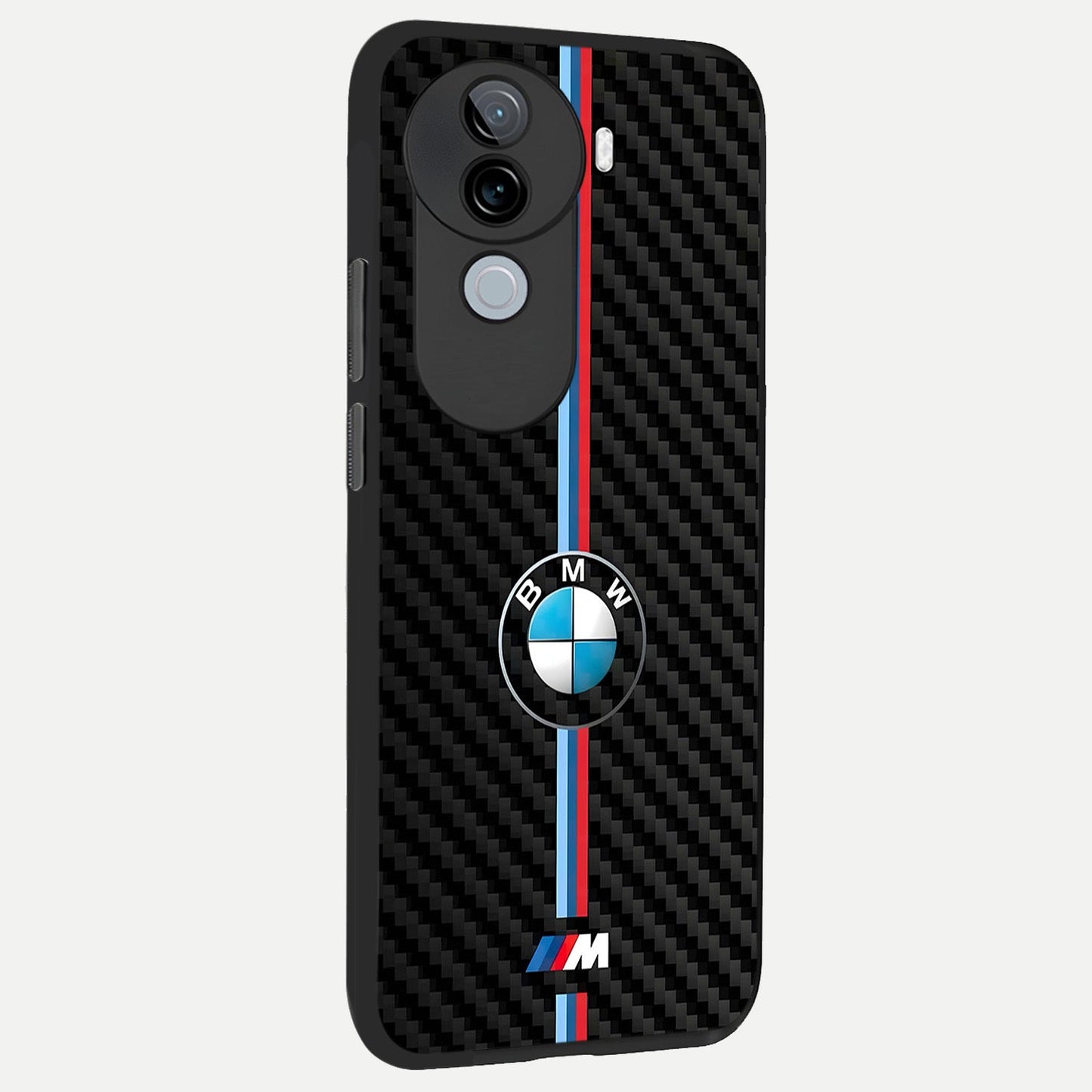  BMW Pattern back cover for iQOO Z9s slim fit glass case with vibrant aesthetic design