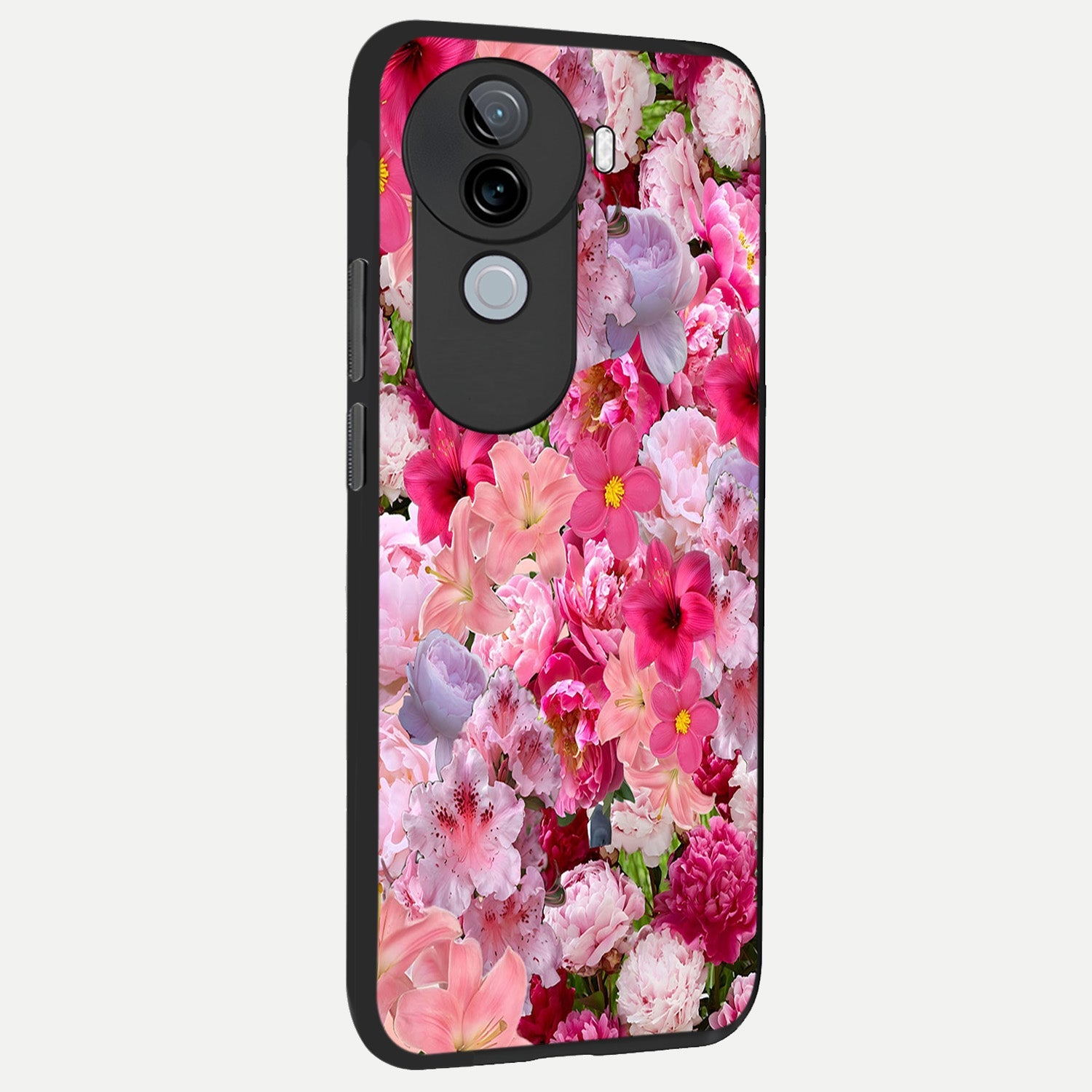  Bloom Crush Fantasy back cover for iQOO Z9s slim fit glass case with vibrant aesthetic design