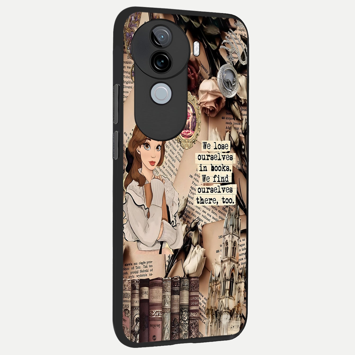  Bookish Dream World back cover for iQOO Z9s slim fit glass case with vibrant aesthetic design