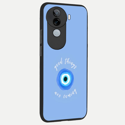  Bright Future Ahead back cover for iQOO Z9s slim fit glass case with vibrant aesthetic design