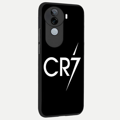  CR7 Elite Strike back cover for iQOO Z9s slim fit glass case with vibrant aesthetic design