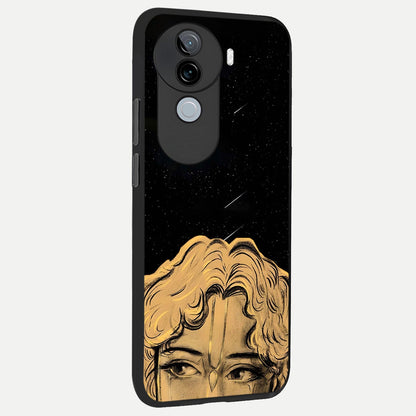  Celestial Gods Plan back cover for iQOO Z9s slim fit glass case with vibrant aesthetic design
