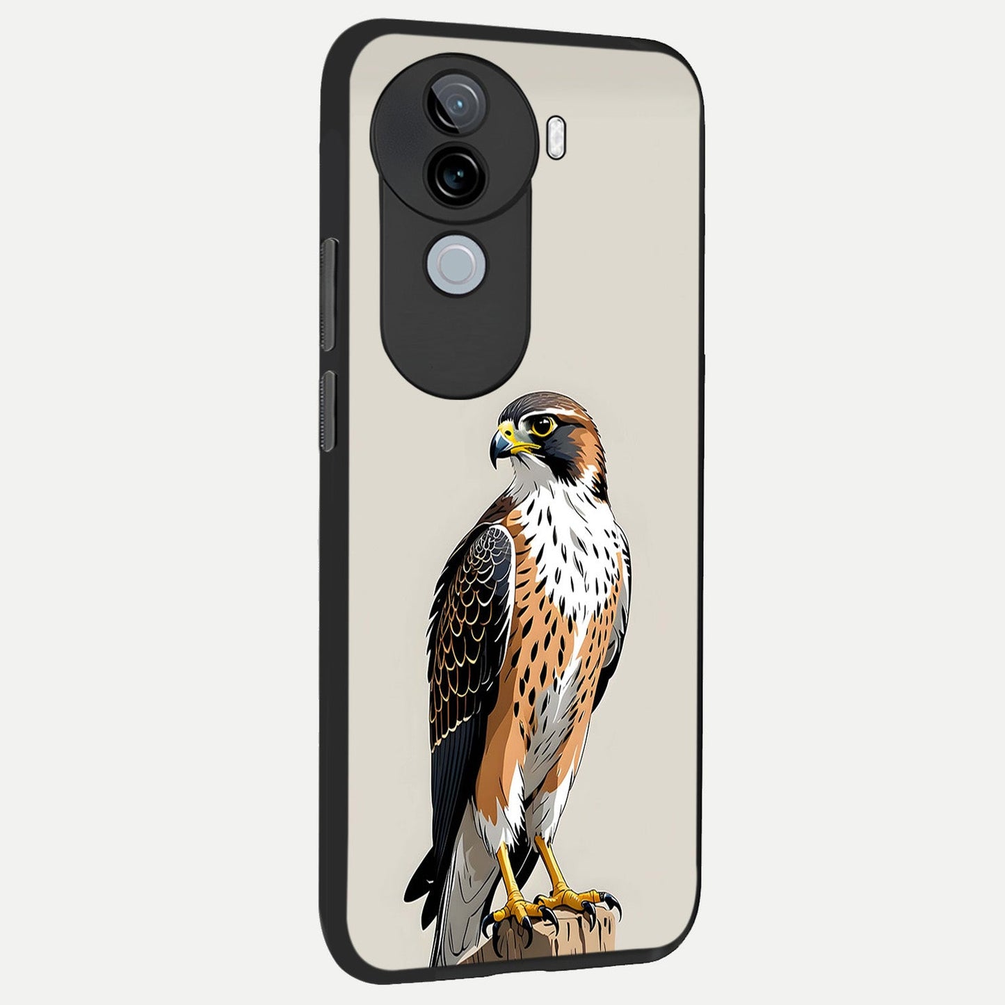  Clever Eagle back cover for iQOO Z9s slim fit glass case with vibrant aesthetic design