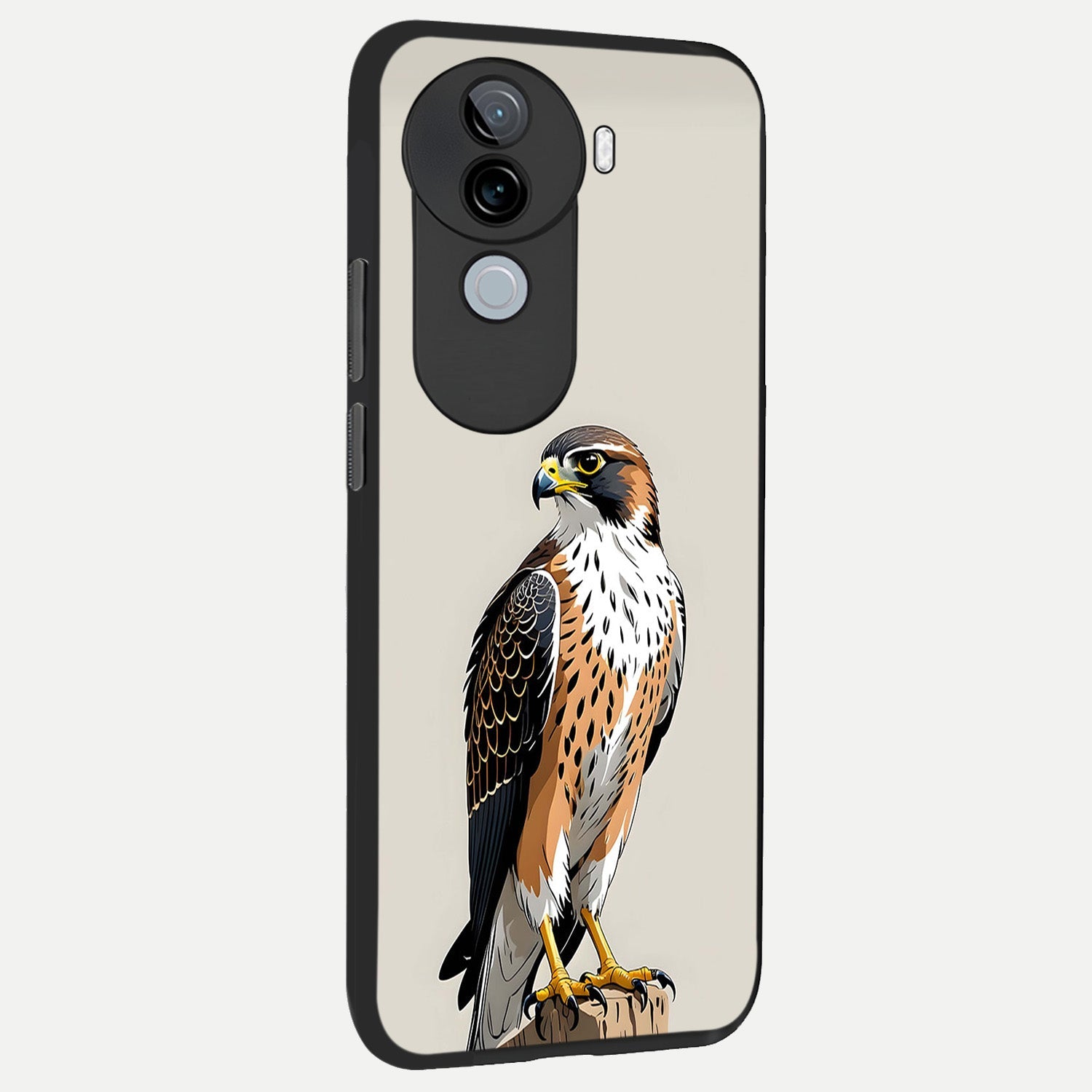 Clever Eagle back cover for iQOO Z9s slim fit glass case with vibrant aesthetic design