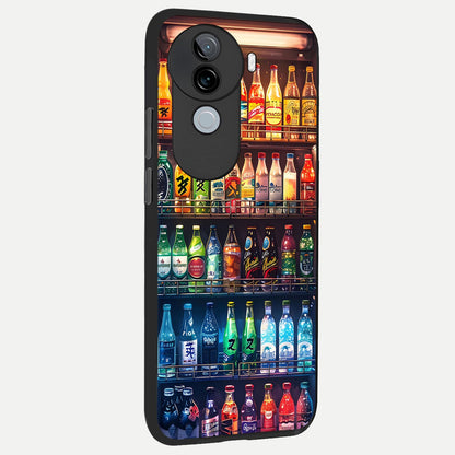  Colorfull Tree back cover for iQOO Z9s slim fit glass case with vibrant aesthetic design