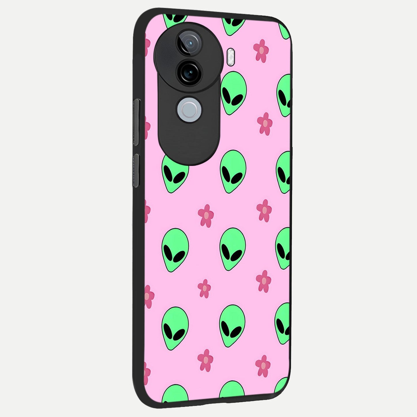  Cosmic Cute Crush back cover for iQOO Z9s slim fit glass case with vibrant aesthetic design