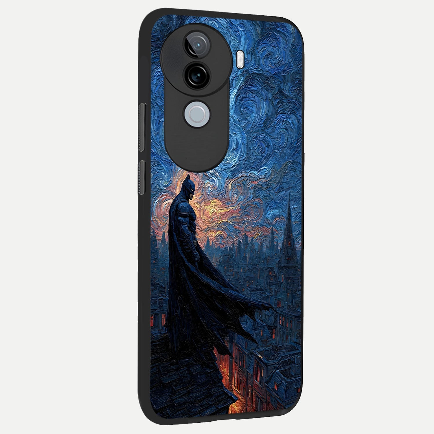  Dark Knight Dusk back cover for iQOO Z9s slim fit glass case with vibrant aesthetic design
