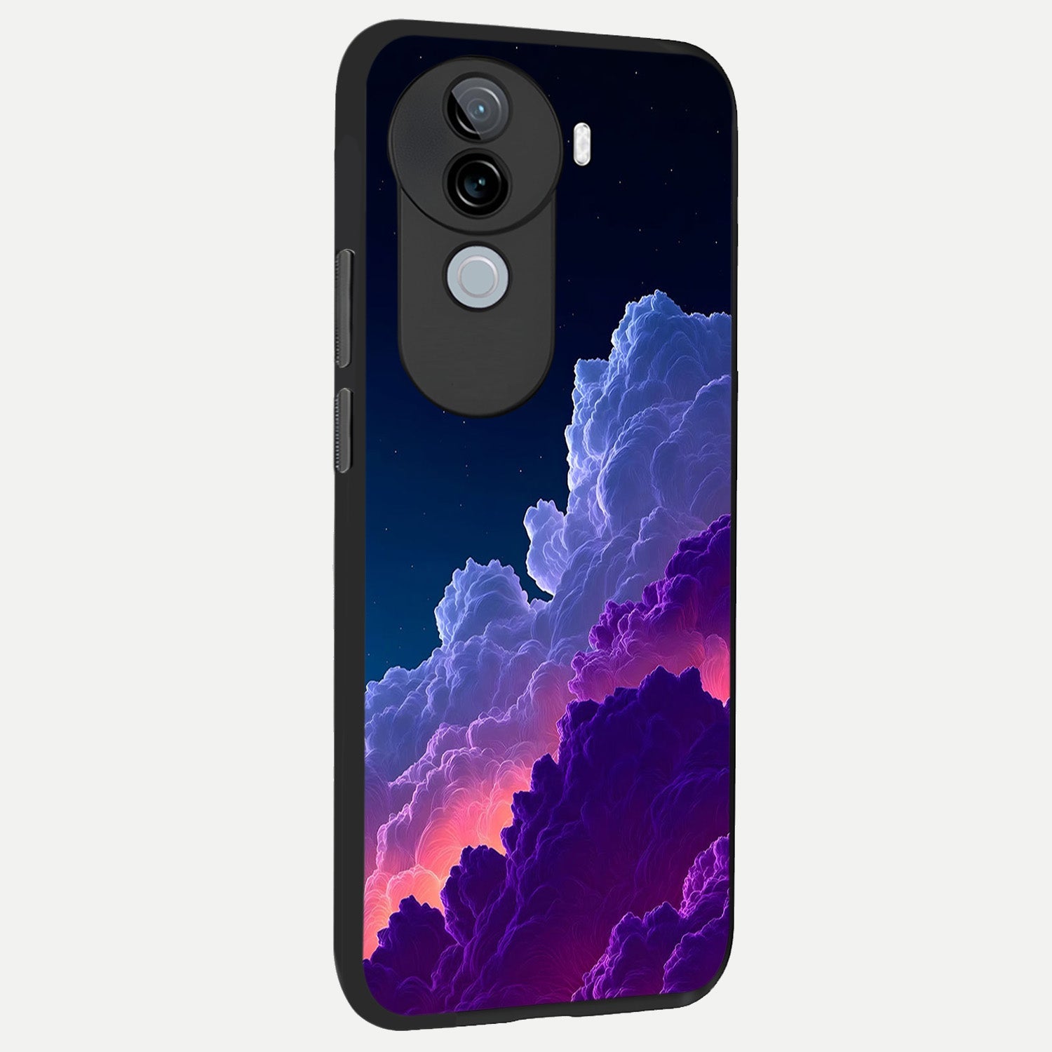  Dreamy Cloud Skies back cover for iQOO Z9s slim fit glass case with vibrant aesthetic design