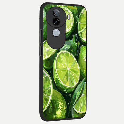  Green Kawasaki back cover for iQOO Z9s slim fit glass case with vibrant aesthetic design