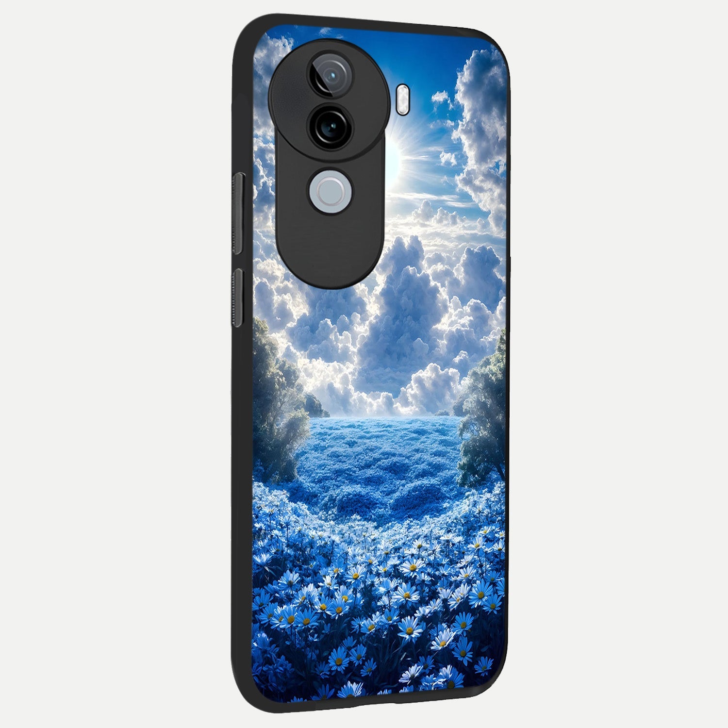  Heavenly Daisy Horizon back cover for iQOO Z9s slim fit glass case with vibrant aesthetic design