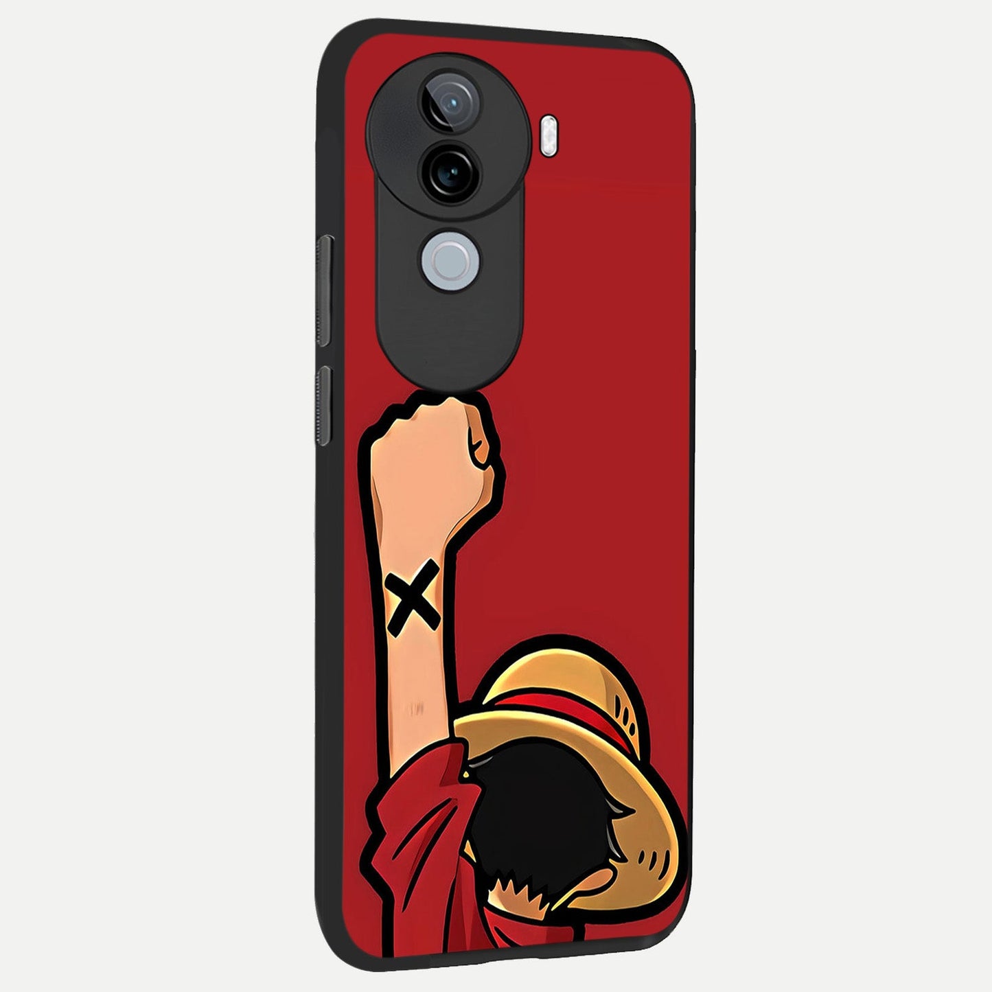 Luffy X Spirit back cover for iQOO Z9s slim fit glass case with vibrant aesthetic design