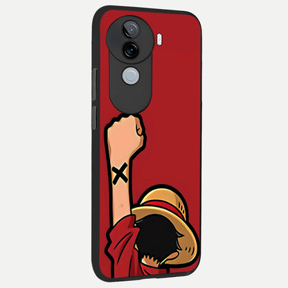  Luffy X Spirit back cover for iQOO Z9s slim fit glass case with vibrant aesthetic design