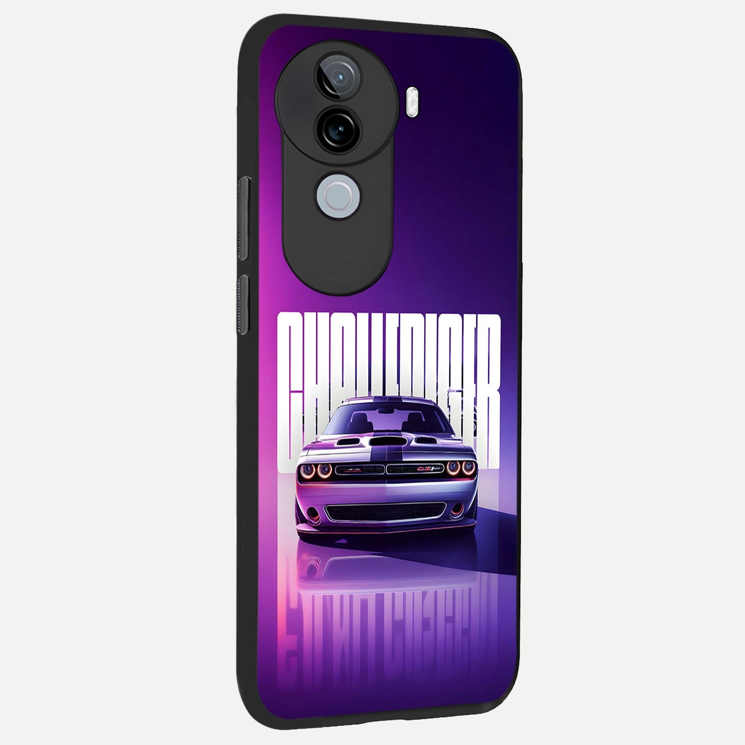  Midnight Muscle Ride back cover for iQOO Z9s slim fit glass case with vibrant aesthetic design