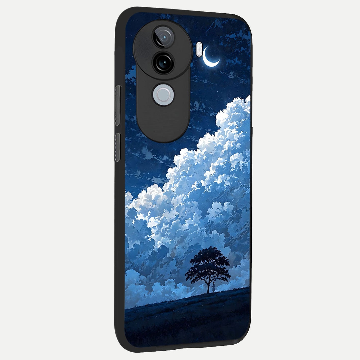  Midnight Sky Serenity back cover for iQOO Z9s slim fit glass case with vibrant aesthetic design