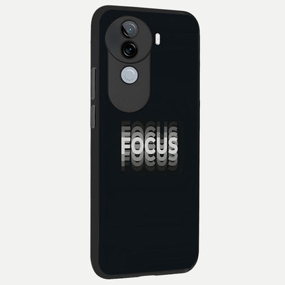  Mono Focus Vision back cover for iQOO Z9s slim fit glass case with vibrant aesthetic design