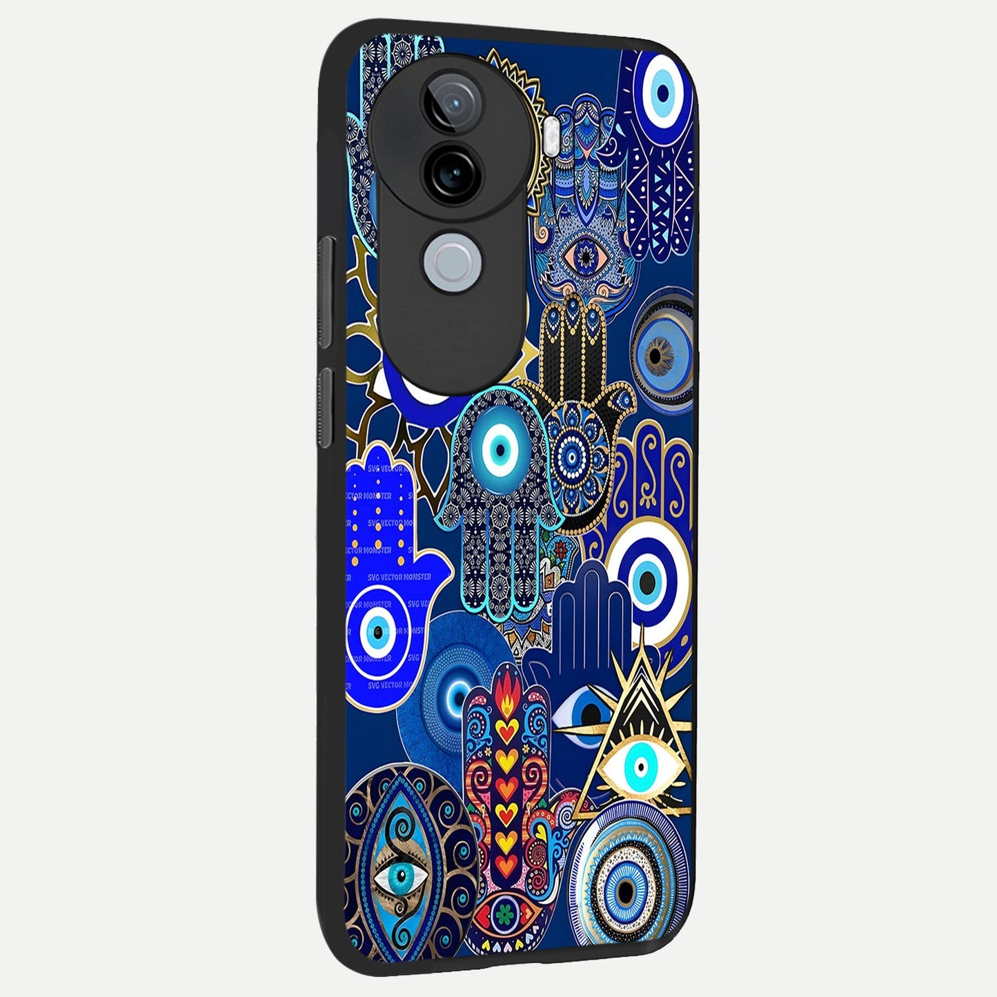  Mystic Palm Guard back cover for iQOO Z9s slim fit glass case with vibrant aesthetic design