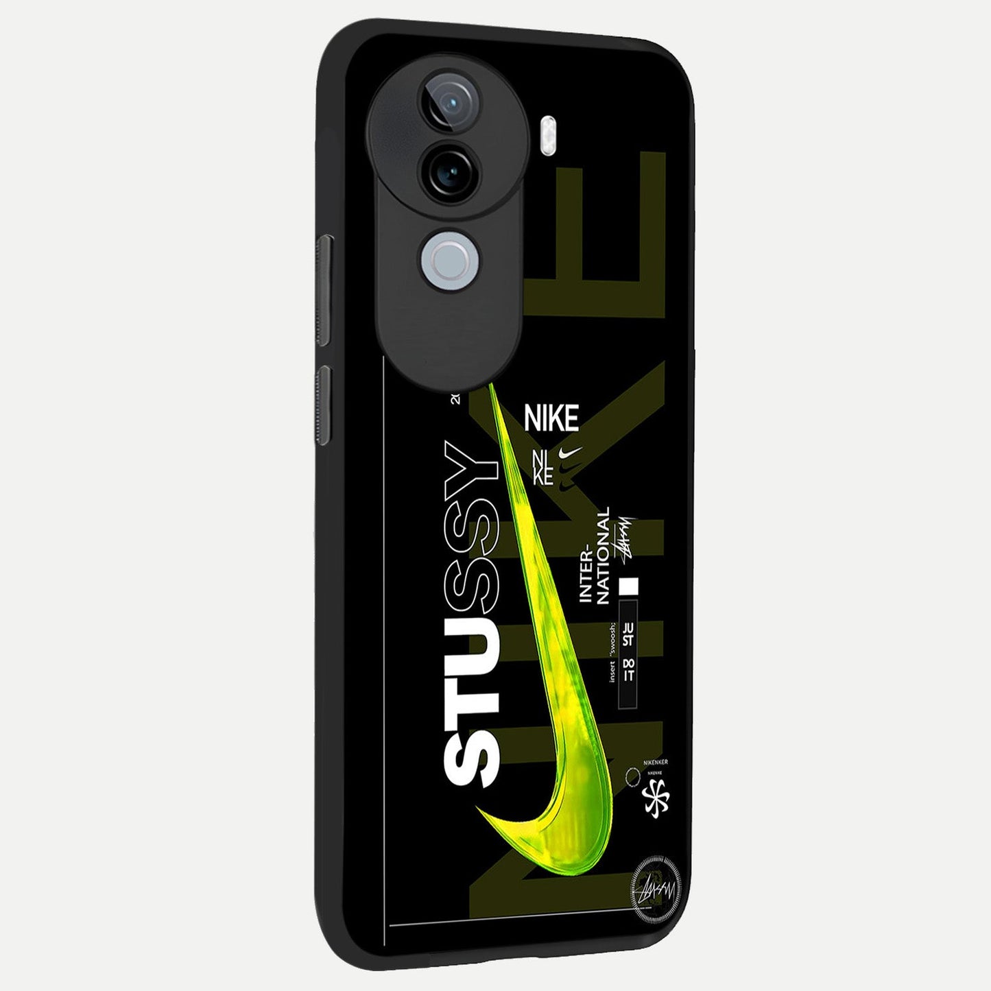  Neon Street Edition back cover for iQOO Z9s slim fit glass case with vibrant aesthetic design