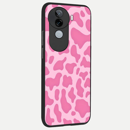  Pinkish Scenery back cover for iQOO Z9s slim fit glass case with vibrant aesthetic design